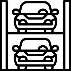 Car parking system icon, Parking lot related vector