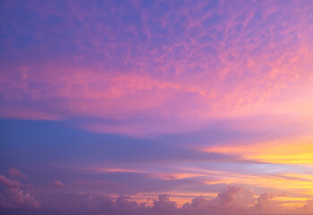 Naklejka na ściany i meble Sunset sky over Baie Lazare beach on Mahe Island in the Seychelles