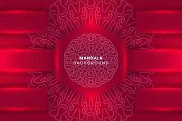 Mandala vector background. red abstract mandala background. decorative element for print, poster, cover, flyer, banner