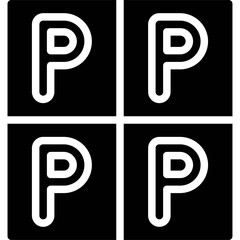 Empty parking lot icon, Parking lot related vector