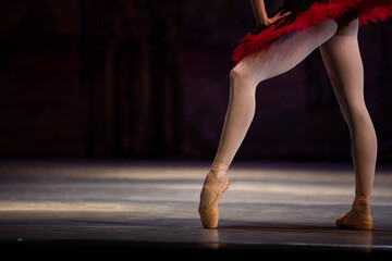 Ballerina legs closeup
