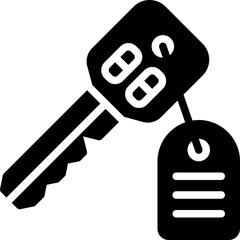 Key icon, Parking lot related vector
