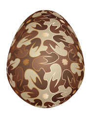 Dark and white chocolate egg.