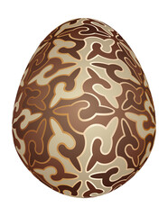 Dark and white chocolate egg.