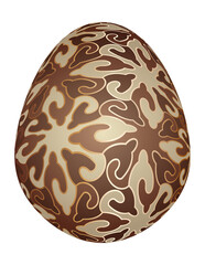 Dark and white chocolate egg.