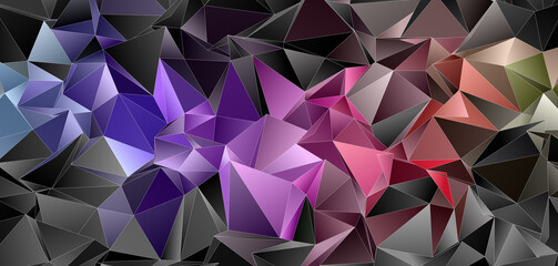Obraz premium 3d Triangles, abstract background. Design wallpaper.