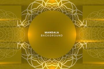Mandala vector background. yellow abstract mandala background. decorative element for print, poster, cover, flyer, banner