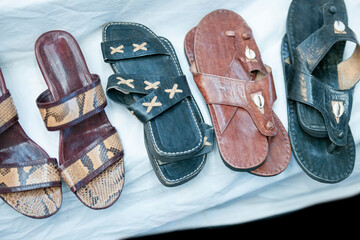 Fashion summer shoes for women studio shoot