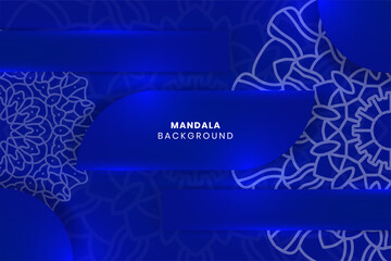 Mandala vector background. blue abstract mandala background. decorative element for print, poster, cover, flyer, banner