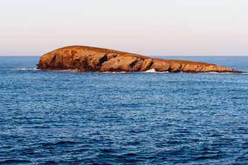 Fototapeta na wymiar Scenic view of rocky seascape. The Whale of Orinon, Sonabia, Cantabria, Spain. Space for copy