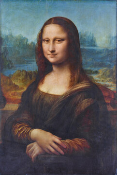 Leonardo da Vinci, Mona Lisa, 1503 - 1506, oil on panel. Loure Museum, Paris, France.