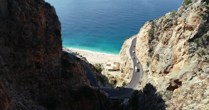 kaputaj beach in Turkey Antalya. the most famous touristic place