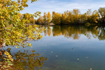 panorama of the autumn landscape in central siberia