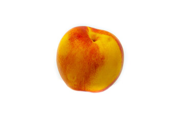 Beautiful a nectarine fruit isolated on white background.