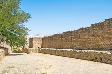 Walled enclosure in the medieval city of Ronda, Malaga, Andalusia, Spain
