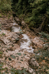 descent to a mountain river in the Adygea