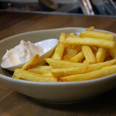 French fries with aioli sauce