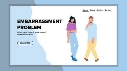 Embarrassment Problem For Communication Vector flat Illustration