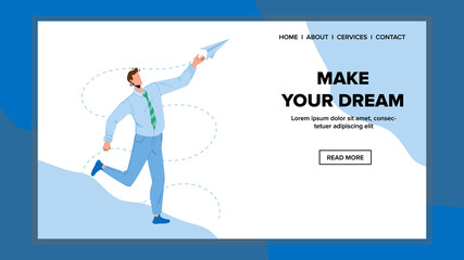 Make Your Dream, Dreaming And Realization Vector