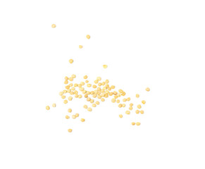 Paprika or Red Sweet Pepper Seeds Isolated on White