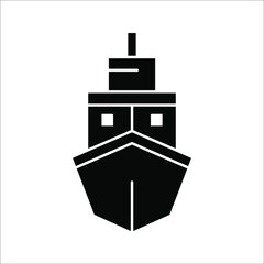 Water transport, cruise ship icon. Simple vector boat icons for ui and ux, website or mobile application on white background. color editable