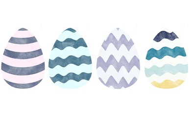 Easter eggs. painted multi-colored eggs. set. Happy easter