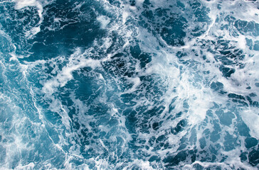 Fototapeta na wymiar Aerial view to ocean waves.