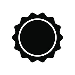 Seal frame vector illustration with grunge texture. Stamp mark icon. Certificate tag. Isolated on white background.