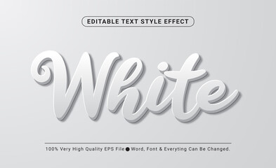 Fototapeta 3d White Embossed Vector text style effect, Editable Text Effect obraz