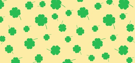 clover pattern, patricks day illustration background	