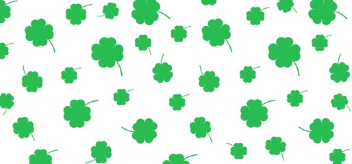 Fototapeta na wymiar clover pattern, patricks day illustration background