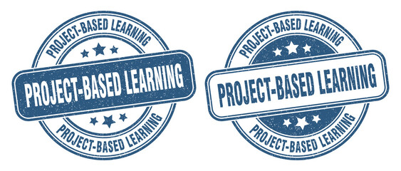 Fototapeta premium project-based learning stamp. project-based learning label. round grunge sign