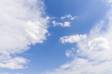 beautiful clouds and blur sky background