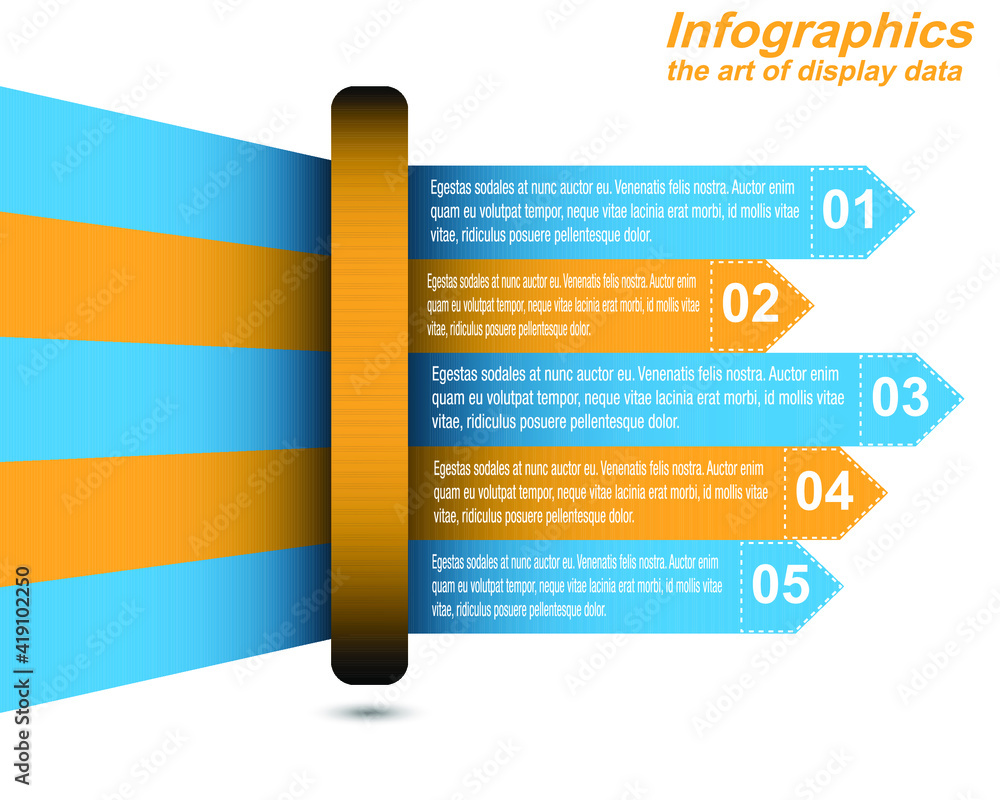 Fototapete infographic display template. idea to display information, ranking and statistics.
