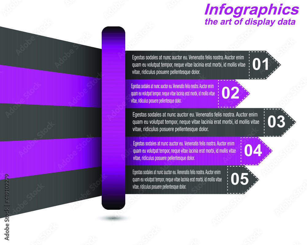 Fototapete infographic display template. idea to display information, ranking and statistics.