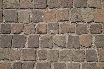 Obraz premium Grey Porphyry Stone Floor - Sanpietrini or sampietrini