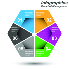 Infographic display  template. Idea to display information, ranking and statistics.
