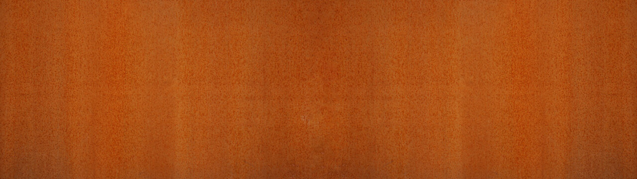 Grunge rusty corten steel facade wall, rust metal texture background banner panorama