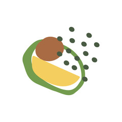 Abstract composition with shapes. Vector illustration.