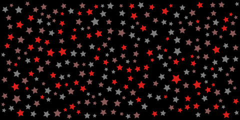 Fototapeta na wymiar Red star pattern background on black background. Vector illustration design for presentation, banner, cover, web, flyer, card, poster, wallpaper, texture, slide, magazine, and powerpoint. 