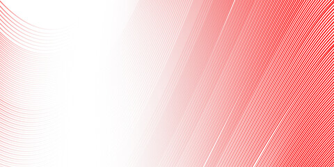 Red white abstract line presentation background with simple red light rays on white background. background design with white and red color 