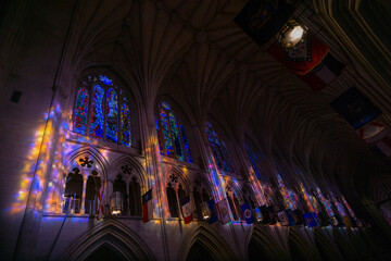 Washington National Cathedral a cathedral of the Episcopal Church located in Washington D.C. - obrazy, fototapety, plakaty