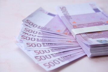 five hundred euro banknotes