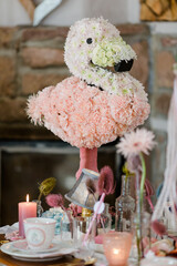 gedeckter Tisch zum Muttertag Boho Vintage Paletten