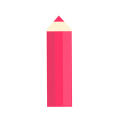 Pink pencil icon. Simple Vector clip art