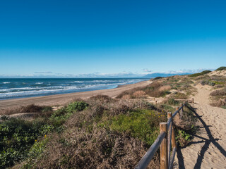 Coastal path of Cabopino in Marbella, Costa del Sol, Andalusia Spain