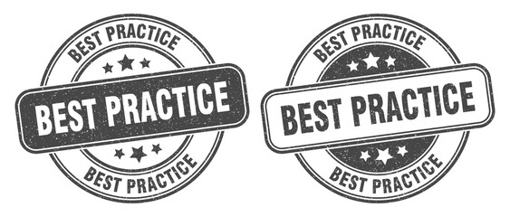 Fototapeta premium best practice stamp. best practice label. round grunge sign