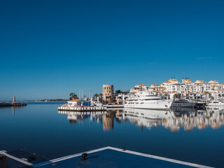 Fototapeta na wymiar View of Puerto Banus , Marbella, Costa del Sol, Malaga province, Spain