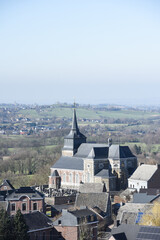 Fototapeta na wymiar Belgique Wallonie Wallonie Clermont village eglise paysage religion immobilier tourisme