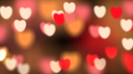Red and pink hearts abstract St Valentines Day motion background. Seamless looping..